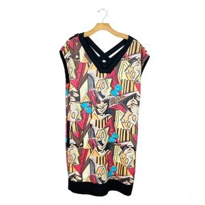 SEE BY CHLOE Abstract Print Sleeveless Dress Size 10